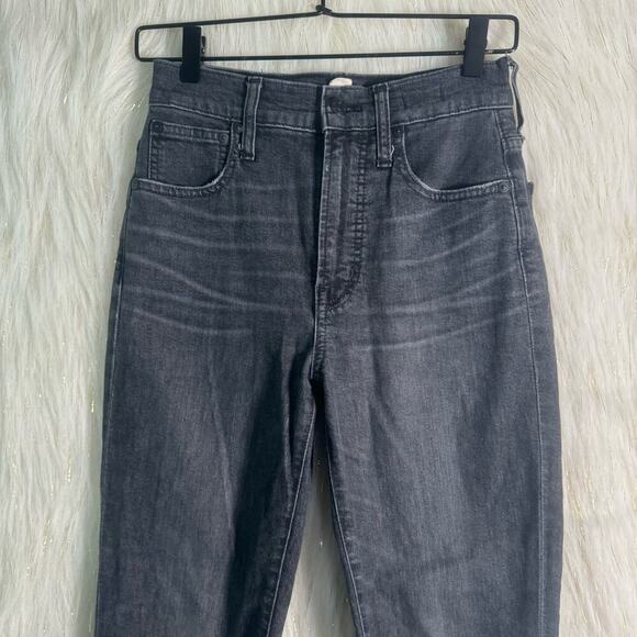 Madewell Womens Vintage Crop Jeans High Rise Black Straight AA892 FA19 Sz 24 - Picture 2 of 12